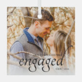 Ons eerste kerstfeest op maat glas ornament (Voorkant)