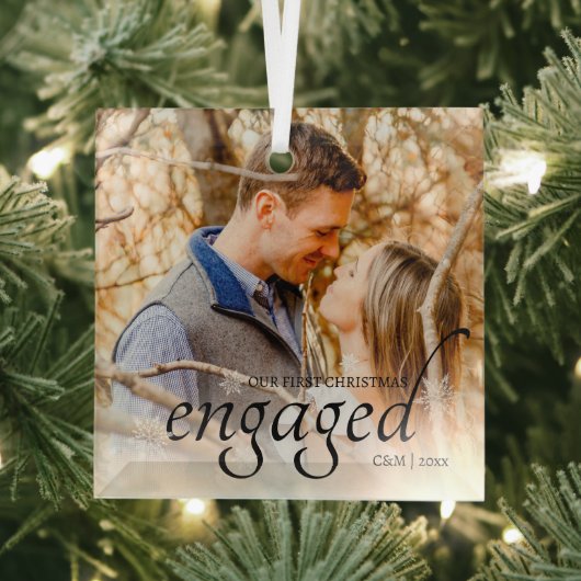 Ons eerste kerstfeest op maat glas ornament (Insitu)