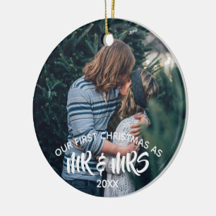 Ons eerste kerstfeest op maat keramisch ornament