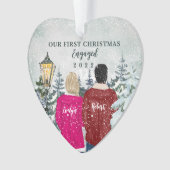 Ons eerste kerstfeest ornament (voorkant)