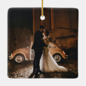 Ons eerste kerstfeest ornament met rode foto's (Achterkant)