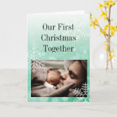 Ons eerste kerstfeest, papa en kind op maat kaart (Gele Bloem)