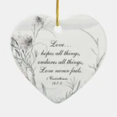 Ons eerste kerstfeest, persoonlijk Christelijk Keramisch Ornament (Achterkant)