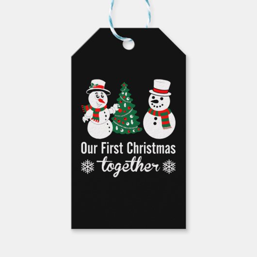 Ons eerste kerstfeest samen cadeaulabel (Voorkant)