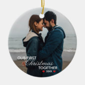 Ons eerste kerstfeest samen - Foto - Keramisch Ornament (Voorkant)