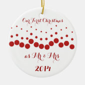 Ons eerste kerstfeest samen keramisch ornament (Voorkant)