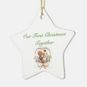 Ons eerste kerstfeest samen keramisch ornament (Links)