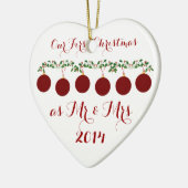 Ons eerste kerstfeest samen keramisch ornament (Links)