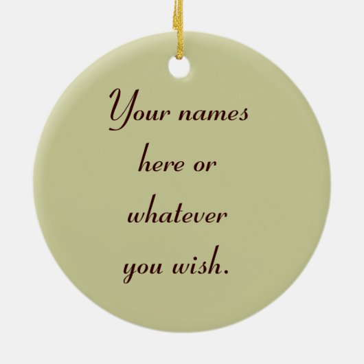 Ons eerste kerstfeest samen keramisch ornament (Achterkant)