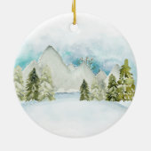 Ons eerste kerstfeest samen met een pijnbos keramisch ornament (Achterkant)