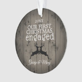 Ons eerste kerstfeest samen met een rendiertje ornament (voorkant)