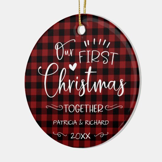 Ons eerste kerstfeest samen met Rustic Chic Farm Keramisch Ornament (Links)