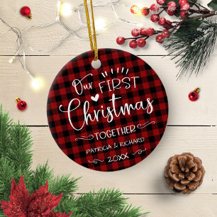 Ons eerste kerstfeest samen met Rustic Chic Farm Keramisch Ornament