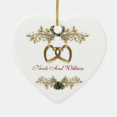 Ons eerste kerstfeest samen ornament hart (Achterkant)