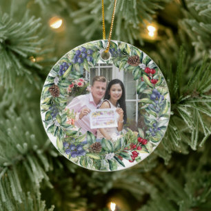 Ons eerste kerstfeest samen   Persoonlijke foto Keramisch Ornament
