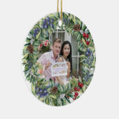 Ons eerste kerstfeest samen | Persoonlijke foto Keramisch Ornament (Rechts)