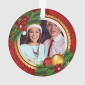 Ons eerste kerstfeest samen plaatste foto's op ach ornament (achterkant)