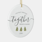 Ons eerste kerstfeest samen Trees Ornament (Rechts)