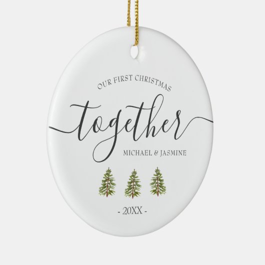 Ons eerste kerstfeest samen Trees Ornament (Rechts)