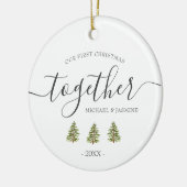 Ons eerste kerstfeest samen Trees Ornament (Links)