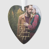 Ons eerste kerstfeest samen zorgde voor een foto-h ornament (voorkant)