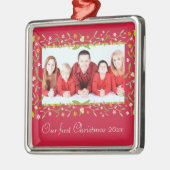 Ons eerste kerstfoto-ornament metalen ornament (Links)