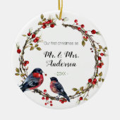 Ons eerste kerstheilige Plant Ornament, Keramisch Ornament (Voorkant)