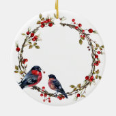 Ons eerste kerstheilige Plant Ornament, Keramisch Ornament (Achterkant)