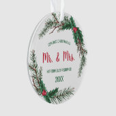 Ons eerste kersthuwelijk | Foto Mistletoe Ornament (voorkant)
