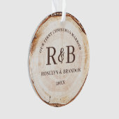 Ons eerste kersthuwelijk met aangepaste foto's ornament (voorkant)