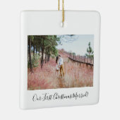 Ons eerste kersthuwelijk met  kerst keramisch ornament (Rechts)