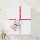 Ons eerste kersthuwelijk | Mistletoe de heer Mistl Cadeaulabel (Met Touw)