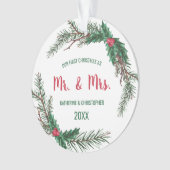 Ons eerste kersthuwelijk | Mistletoe Ornament (voorkant)