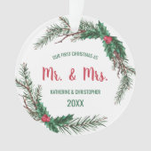 Ons eerste kersthuwelijk | Mistletoe Ornament (voorkant)