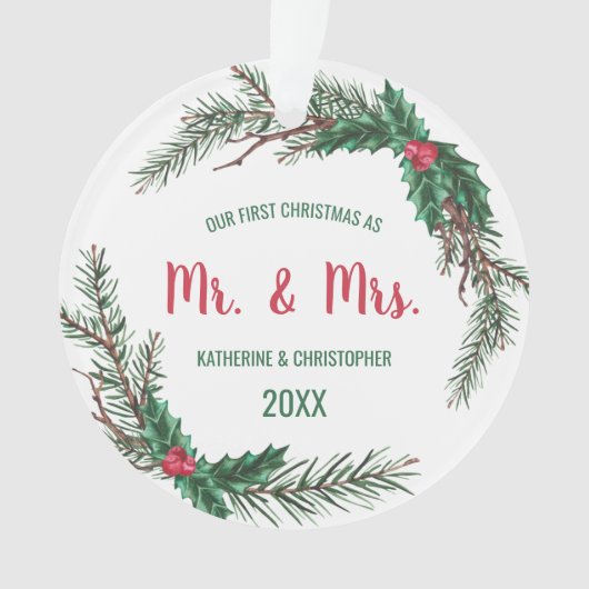 Ons eerste kersthuwelijk | Mistletoe Ornament (voorkant)