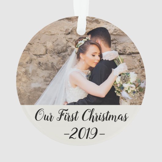 Ons eerste kersthuwelijk ornament (achterkant)