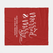 Ons eerste kersthuwelijk Rood Fleece Deken (Voorkant (Horizontaal))