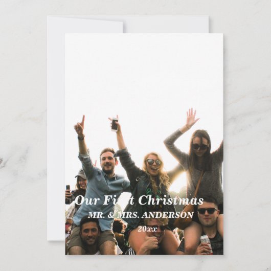 ons eerste kerstjaar als de heer en mevrouw de com kaart (Voorkant)