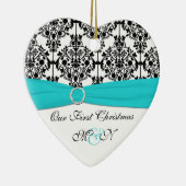 Ons eerste kerstkeepskever-Ornament Keramisch Ornament (Rechts)