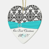 Ons eerste kerstkeepskever-Ornament Keramisch Ornament (Links)