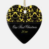 Ons eerste kerstkeepskever-Ornament Keramisch Ornament (Rechts)