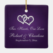 Ons eerste kerstkeepskever-Ornament Keramisch Ornament (Achterkant)