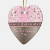 Ons eerste kerstkeepskever-Ornament Keramisch Ornament (Links)