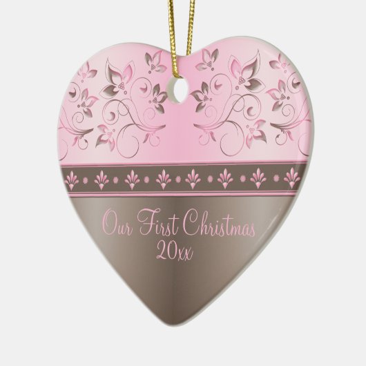 Ons eerste kerstkeepskever-Ornament Keramisch Ornament (Links)