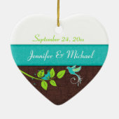 Ons eerste kerstkeepskever-Ornament Keramisch Ornament (Achterkant)