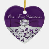 Ons eerste kerstkeepskever-Ornament Keramisch Ornament (Voorkant)