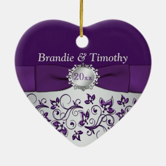 Ons eerste kerstkeepskever-Ornament Keramisch Ornament (Achterkant)