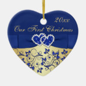 Ons eerste kerstkeepskever-Ornament Keramisch Ornament (Voorkant)