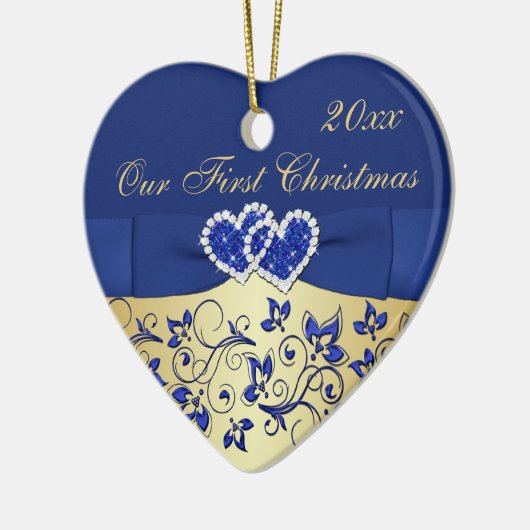 Ons eerste kerstkeepskever-Ornament Keramisch Ornament (Links)