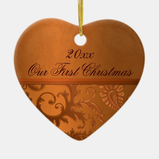 Ons eerste kerstkeepskever-Ornament Keramisch Ornament (Voorkant)